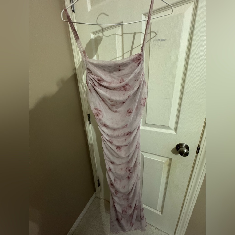 Elegant Pink Floral Dress